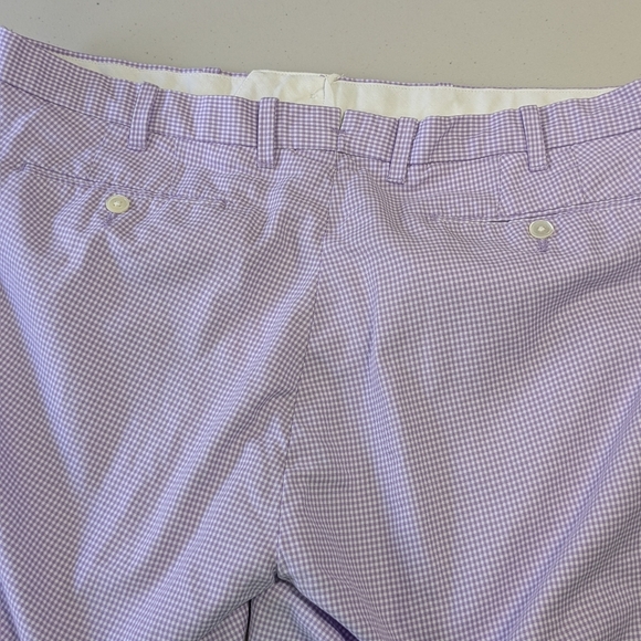 Polo Purple Gingham Checkered Shorts Slim GI Fit, 38 Ralph Lauren - Picture 10 of 12